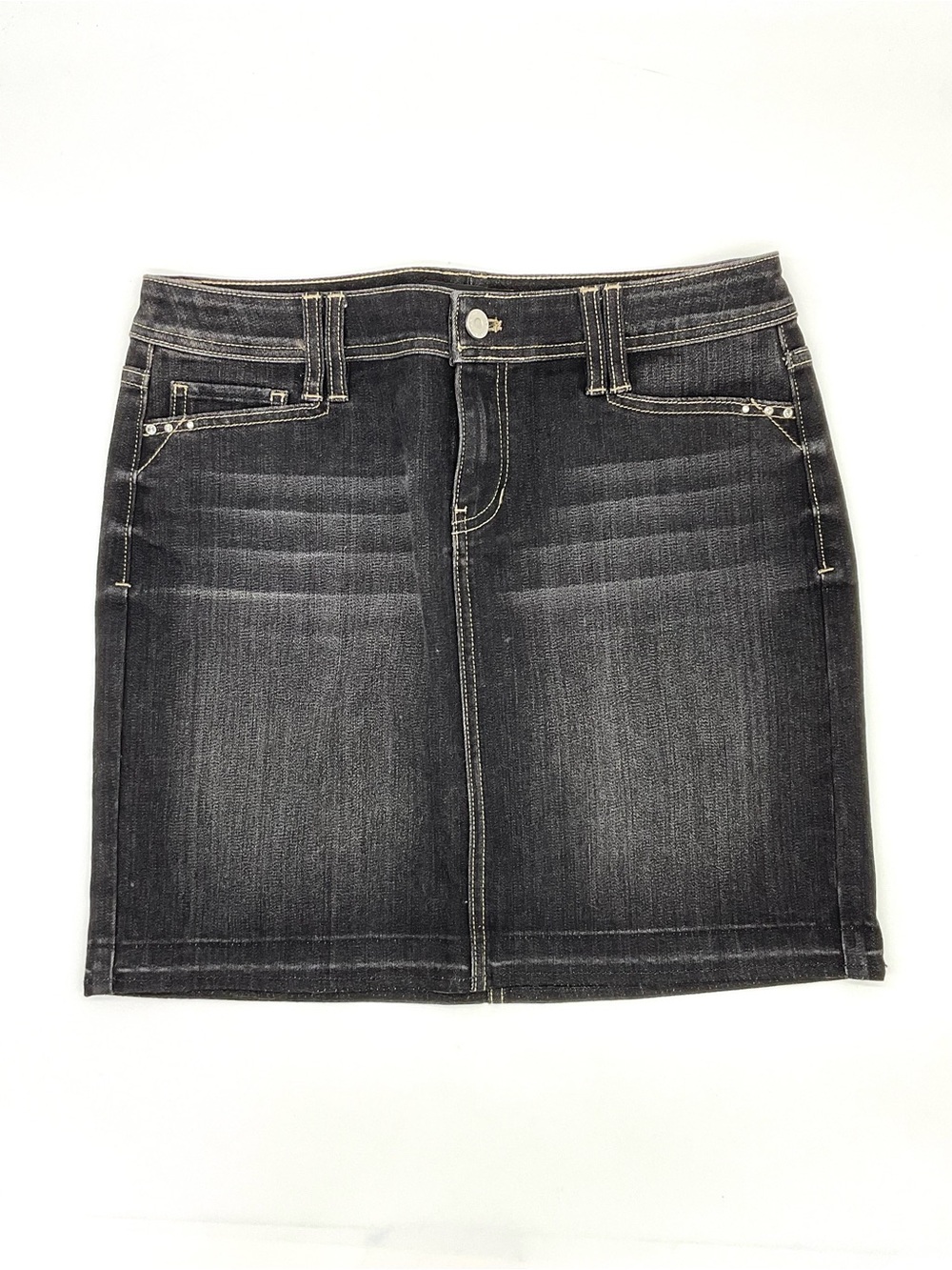 White House Black Market Black Denim Skirt